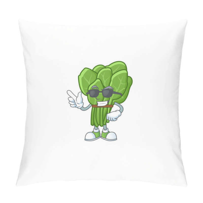 Personality  Cool And Cool Spinach Character Wearing Black Glasses Pillow Covers