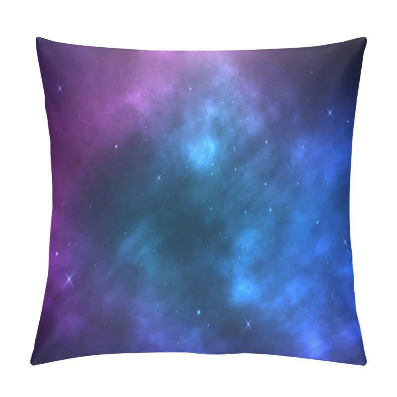 Personality  Space Background. Realistic Cosmos With Nebula And Shining Stars. Milky Way And Stardust. Starry Night And Color Galaxy. Magic Infinite Universe. Vector Illustration. Pillow Covers