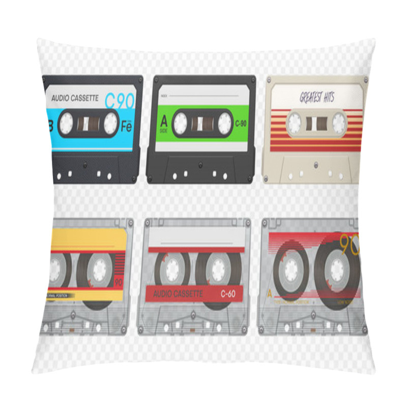 Personality  Vector Compact Audio Cassettes Collection #1 Pillow Covers