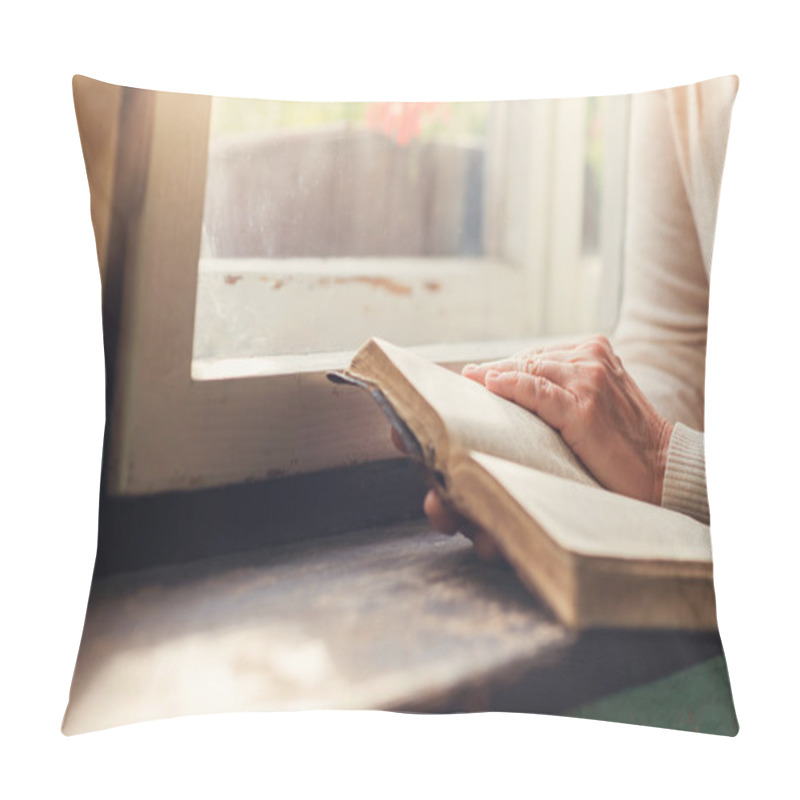 Personality  Woman Hands Holding Bible Pillow Covers