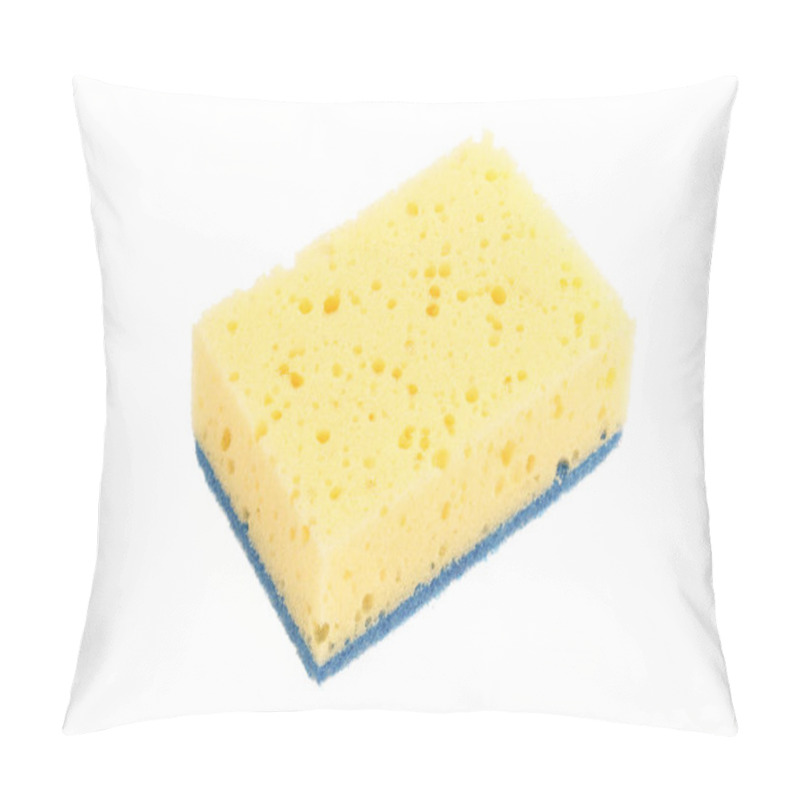 Personality  Yellow Sponge For Kitchen Isolated On White Background. Pillow Covers