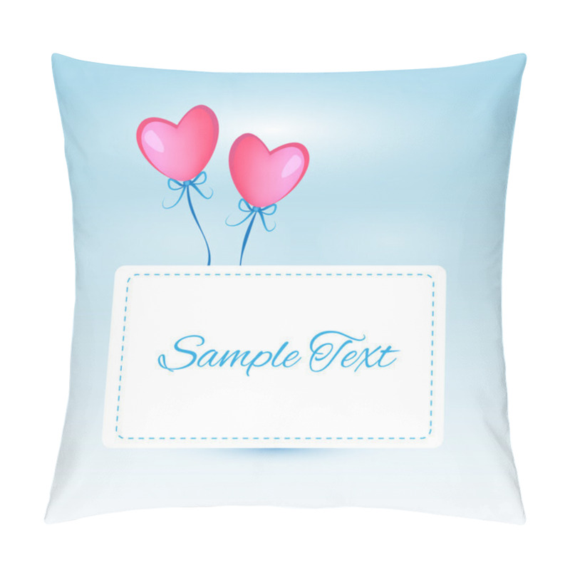 Personality  Vector Background With Heart Shaped Balloons. Pillow Covers