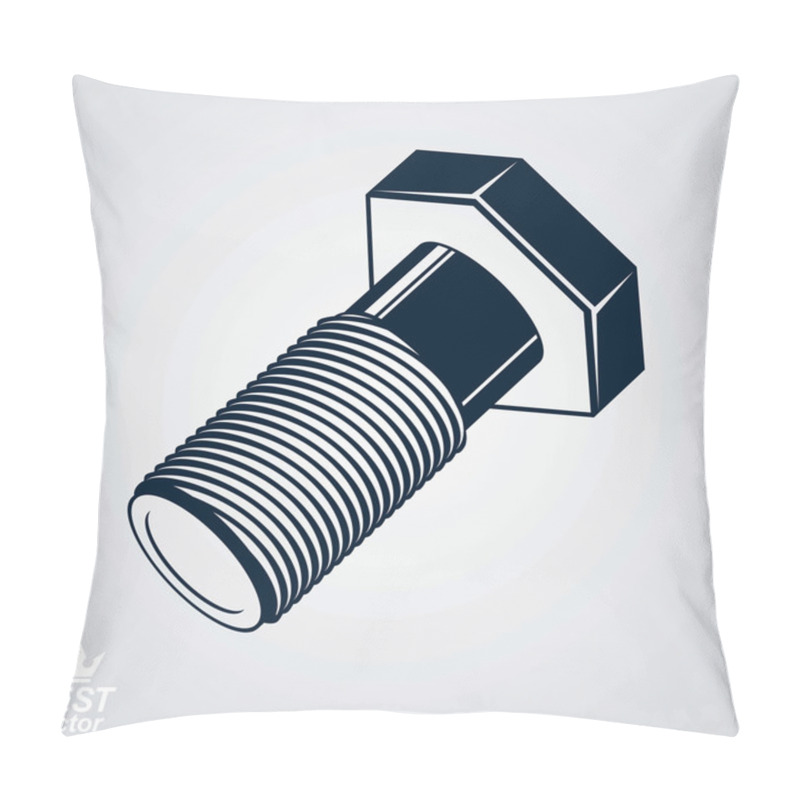 Personality  3d Vector Classic Bolt. Detailed Graphic Industry Element - Scre Pillow Covers