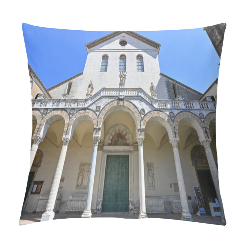 Personality  Salerno, Italy - Aug 4, 2023:  Salerno Cathedral Or Cathedral Of Saint Matthew And Saint Gregory The Great (Cattedrale Di San Matteo E San Gregorio Magno). Pillow Covers