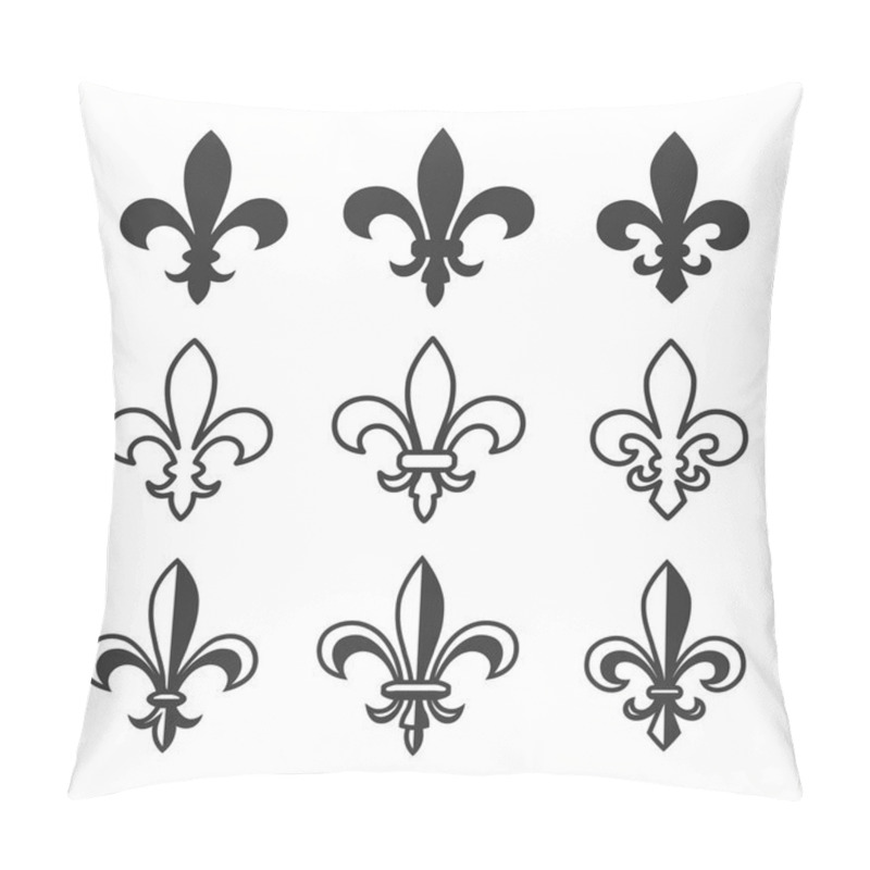 Personality  Fleur De Lys Classic Symbol Set Pillow Covers