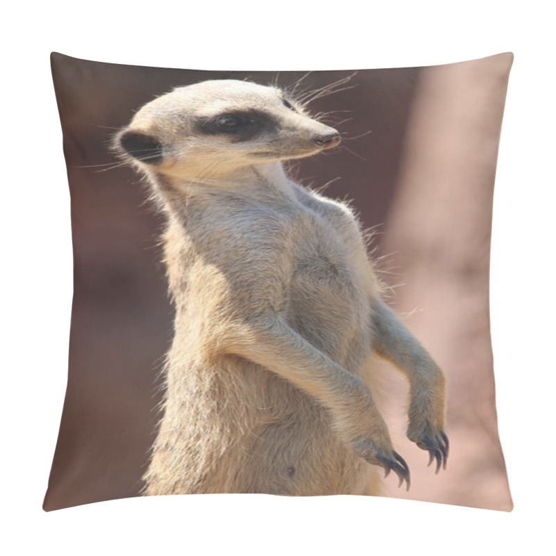 Personality  A Portrait Of A Funny Mongoose In The Blurred Background Pillow Covers