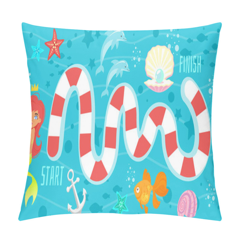 Personality  Board Game Template With Mermaid Pillow Covers