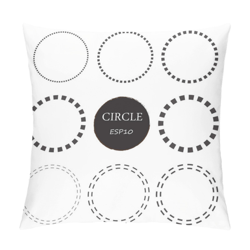 Personality  Set Of 9 Circles,Vector Design Elements. Pillow Covers