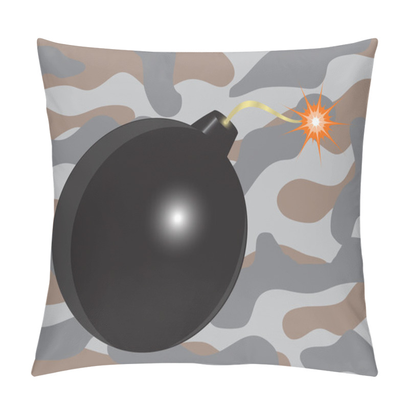 Personality  Bomb With Burning Fuse Pillow Covers