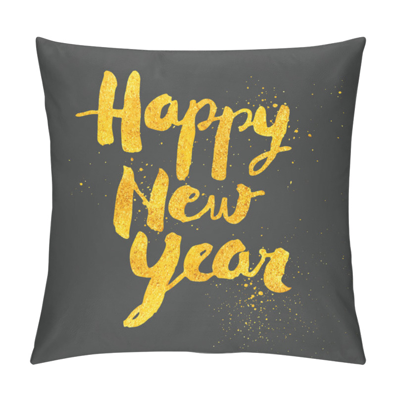 Personality  Happy New Year In Gold Pillow Covers