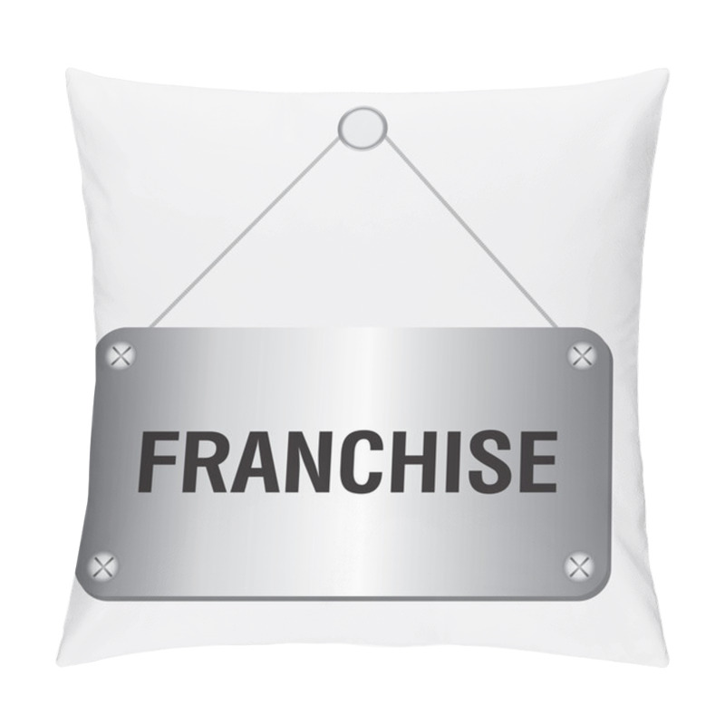 Personality  Silver Metallic Franchise Sign Hanging On The Wall Pillow Covers