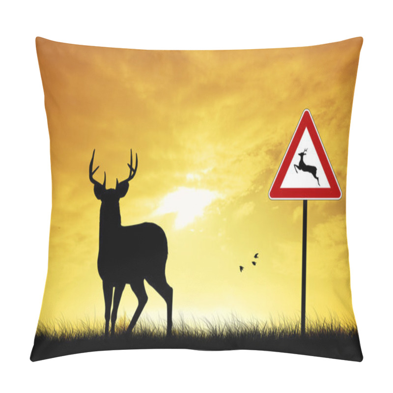 Personality  Deer Crossing Pillow Covers