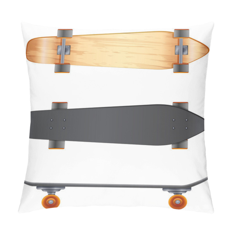 Personality  Wooden Skateboards Pillow Covers