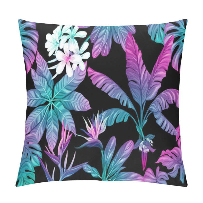 Personality  Seamless Pattern, Background With Tropical Plants, Pillow Covers