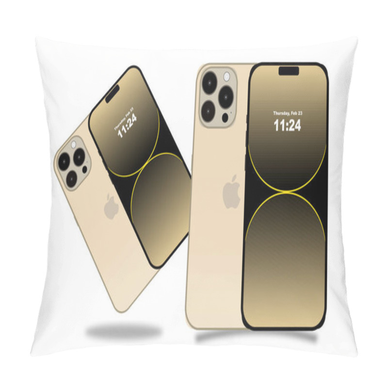 Personality  I Phone 14 Pro Template Illustration Mocup Vector Design Pillow Covers