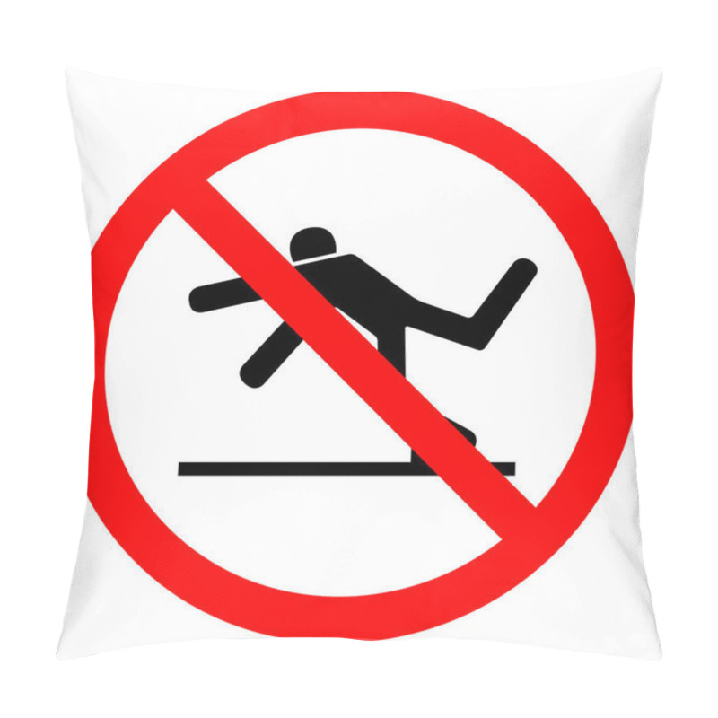 Personality  Danger Trip Hazard Symbol, Vector Illustration, Isolate White Background Label. EPS10  Pillow Covers