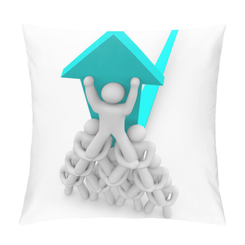 Personality  Team Pyramid Pushing Up Arrow Pillow Covers