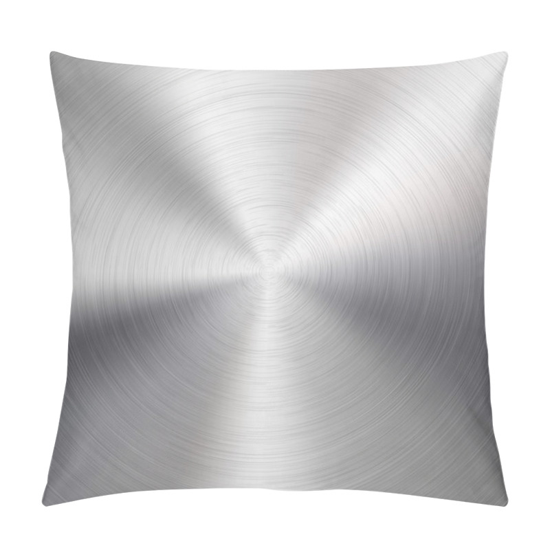 Personality  Background With Circular Metal Brushed Texture Pillow Covers