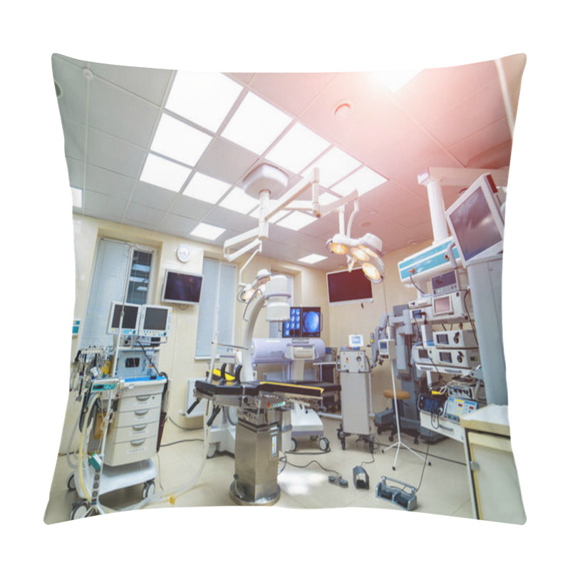 Personality  Interior Of Operating Room In Modern Clinic, Lamps And Ultra Modern Devices, Technology In Modern Clinic. Pillow Covers