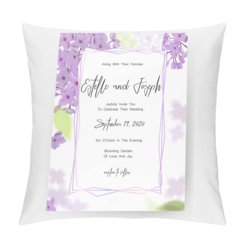 Personality  Save The Date Card, Wedding Invitation, Greeting Card With Beautiful Flowers And Letters Pillow Covers