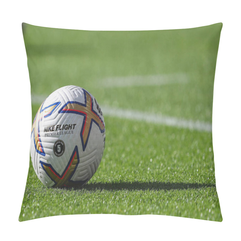 Personality  Match Ball In The Warm Up Ahead Of The Premier League Match Aston Villa Vs Brentford At Villa Park, Birmingham, United Kingdom, 23rd October 202 Pillow Covers