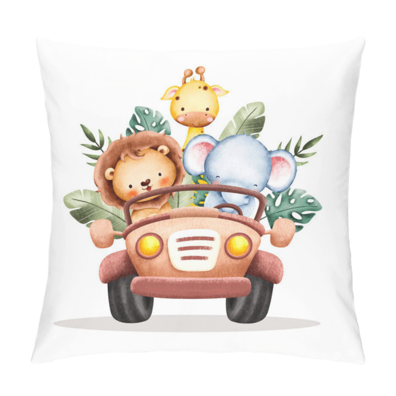 Personality  Cute Little Baby With A Toy Car Pillow Covers