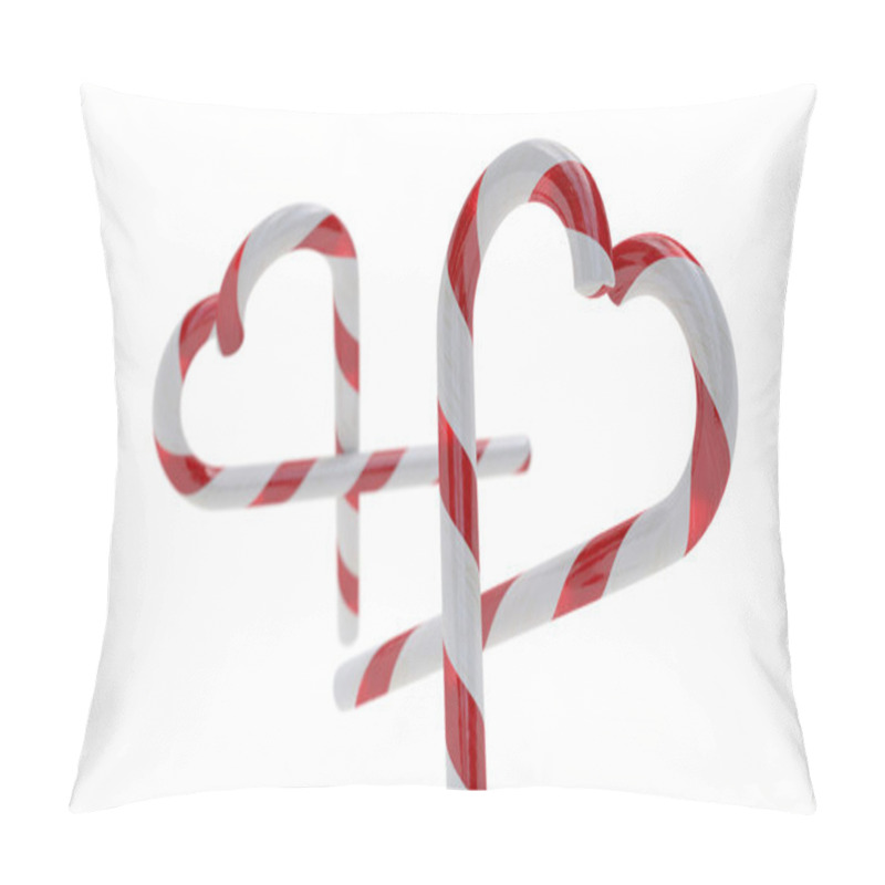 Personality  Candy Canes Hearts Pillow Covers