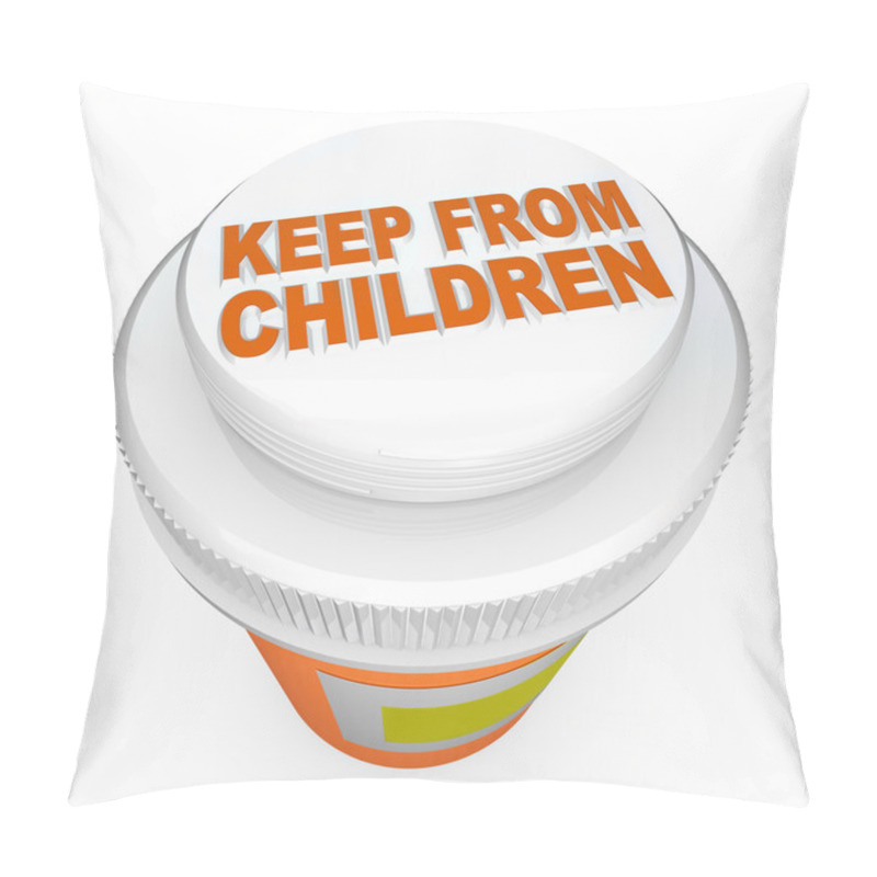 Personality  Keep From Children Medicine Child-Proof Bottle Cap Warning Pillow Covers