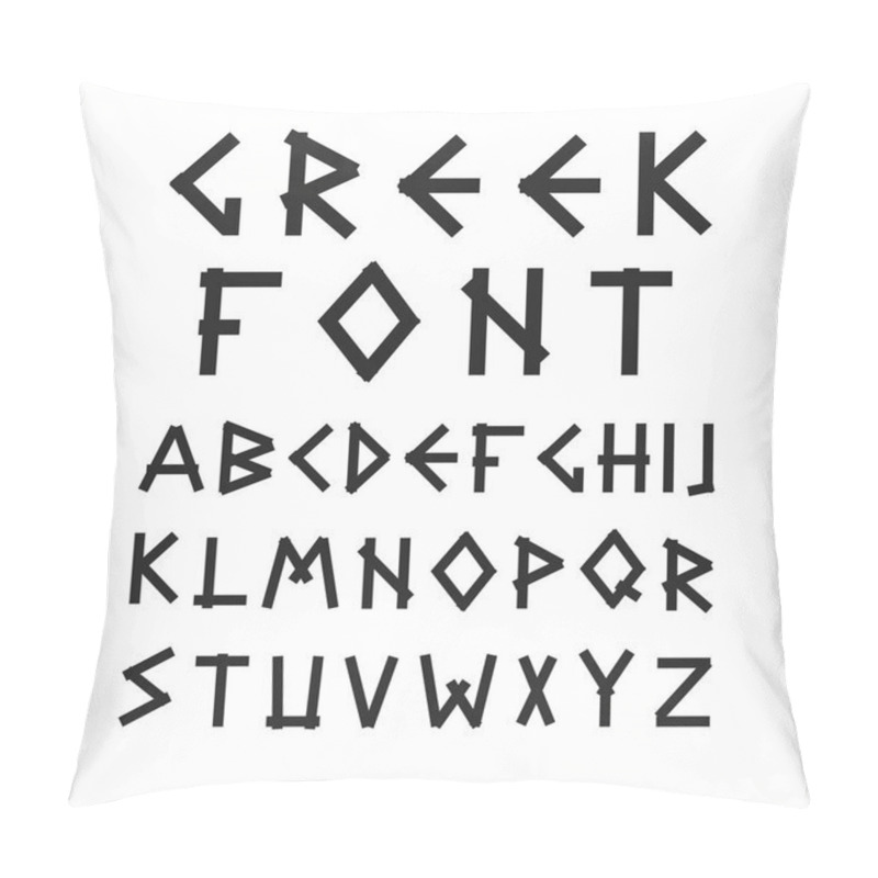 Personality  English Vector Alphabet In Ancient Style. Pillow Covers