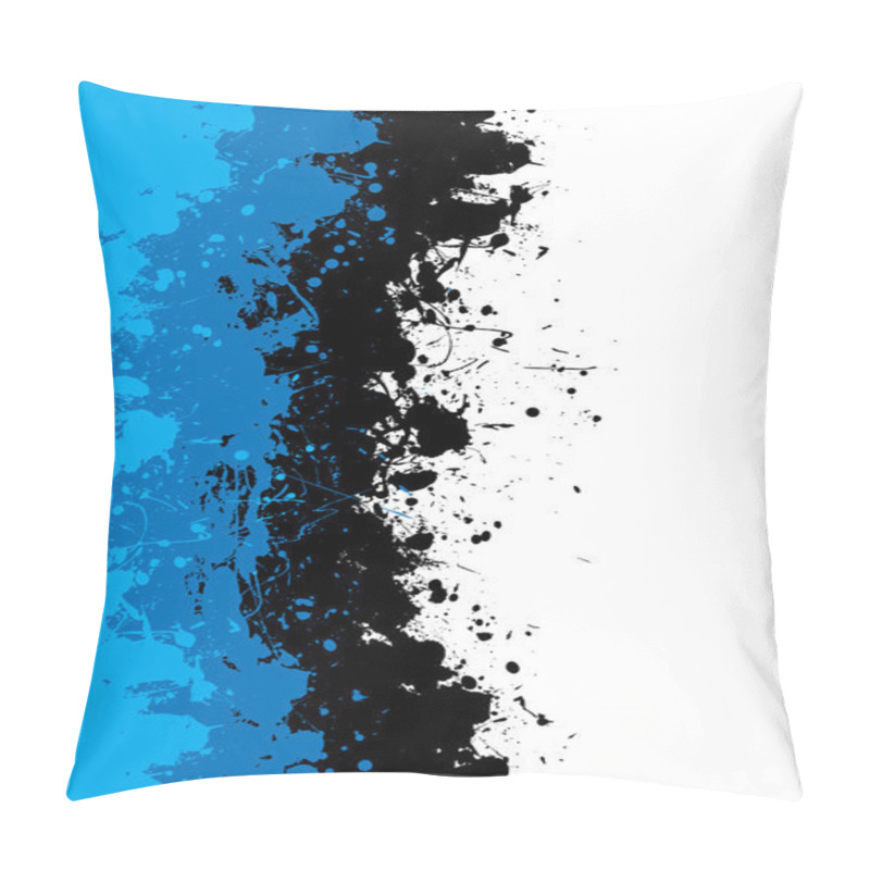 Personality  Grunge Blue Splat Pillow Covers