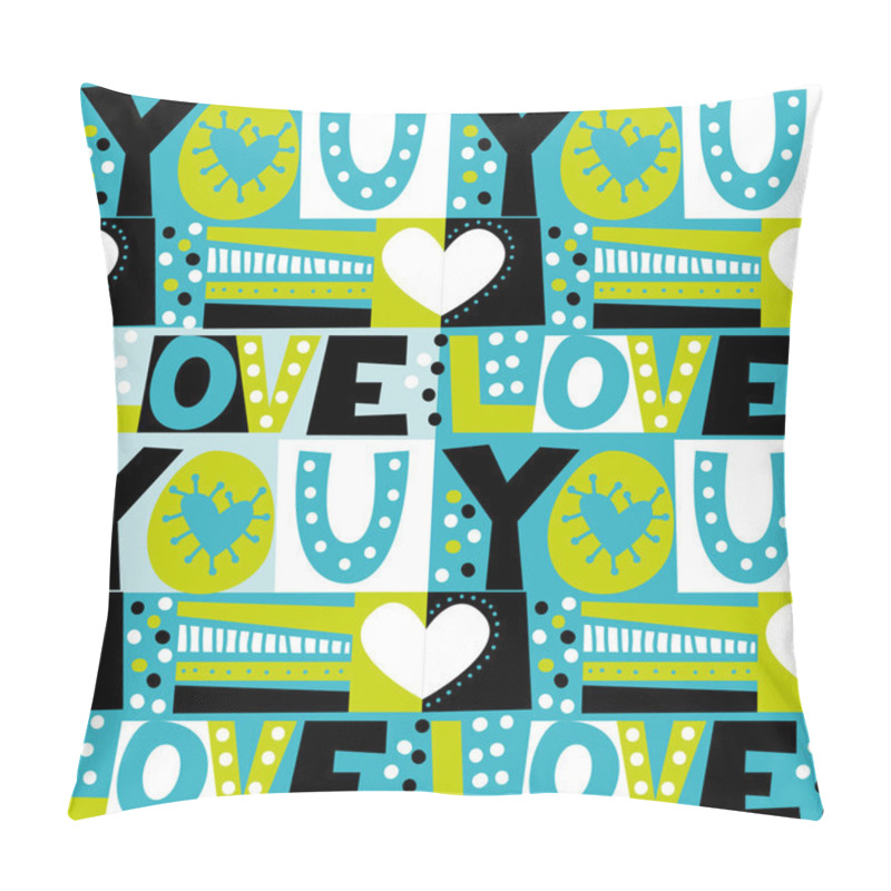 Personality  Abstract Geometric Love Pattern Pillow Covers