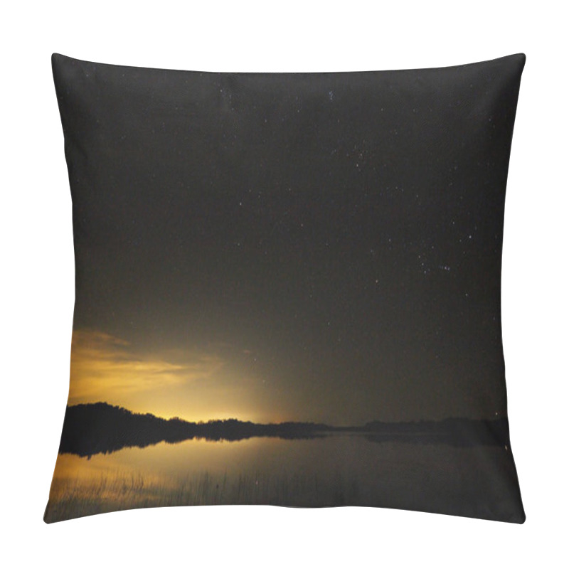 Personality  Stars And Light Pollution Over Everglades National Park, Florida. Pillow Covers