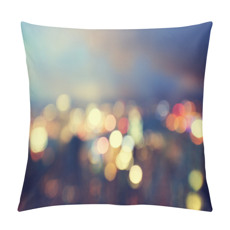 Personality  Blured Lighhts From Peak Victoria, Hong Kong Pillow Covers