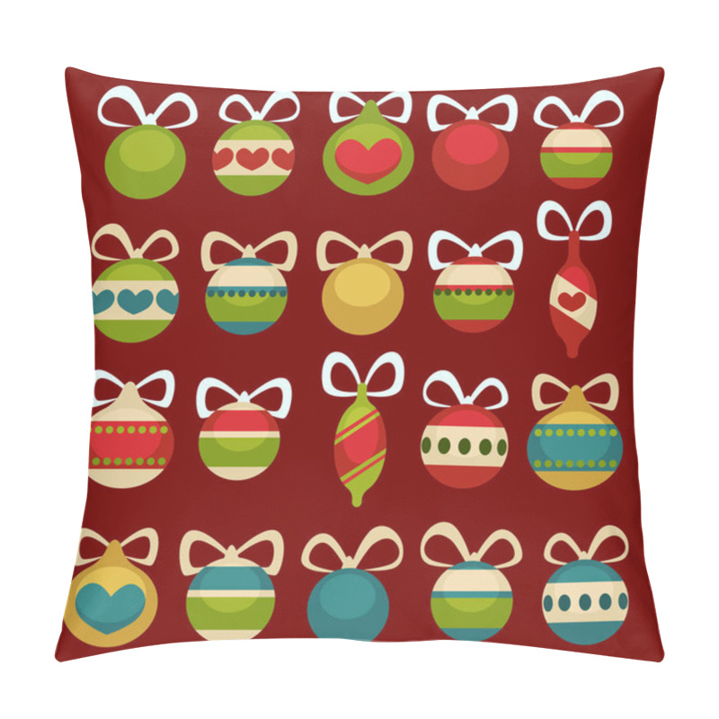 Personality  Christmas Balls Set Pillow Covers