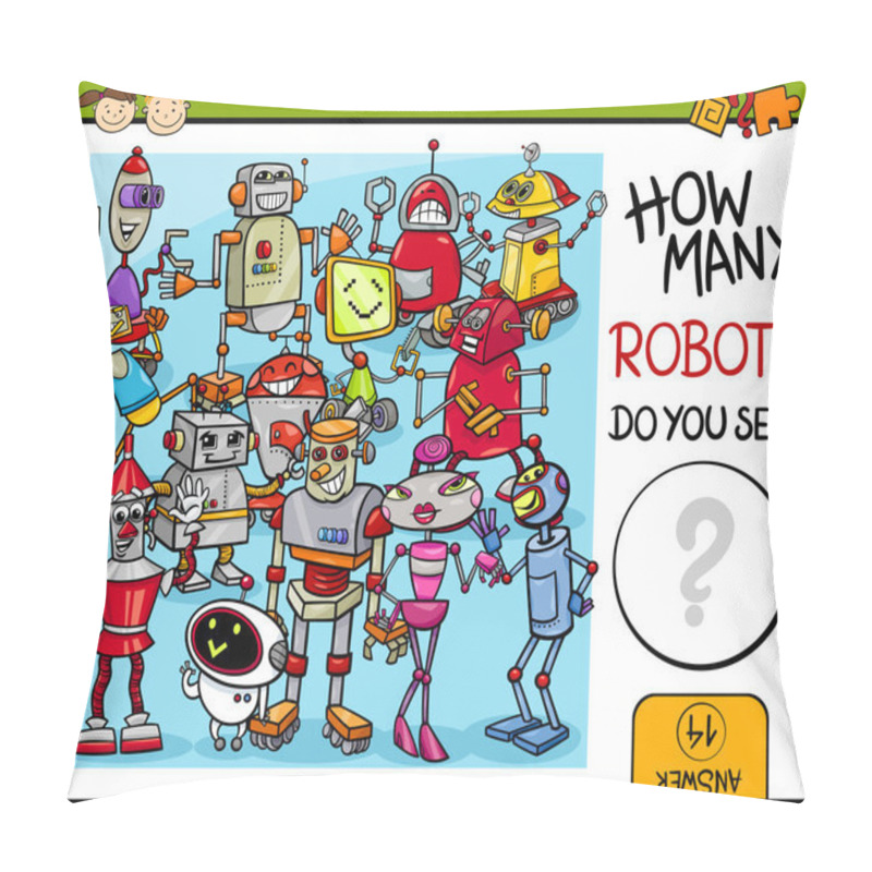 Personality  Counting Game Cartoon Illustration Pillow Covers