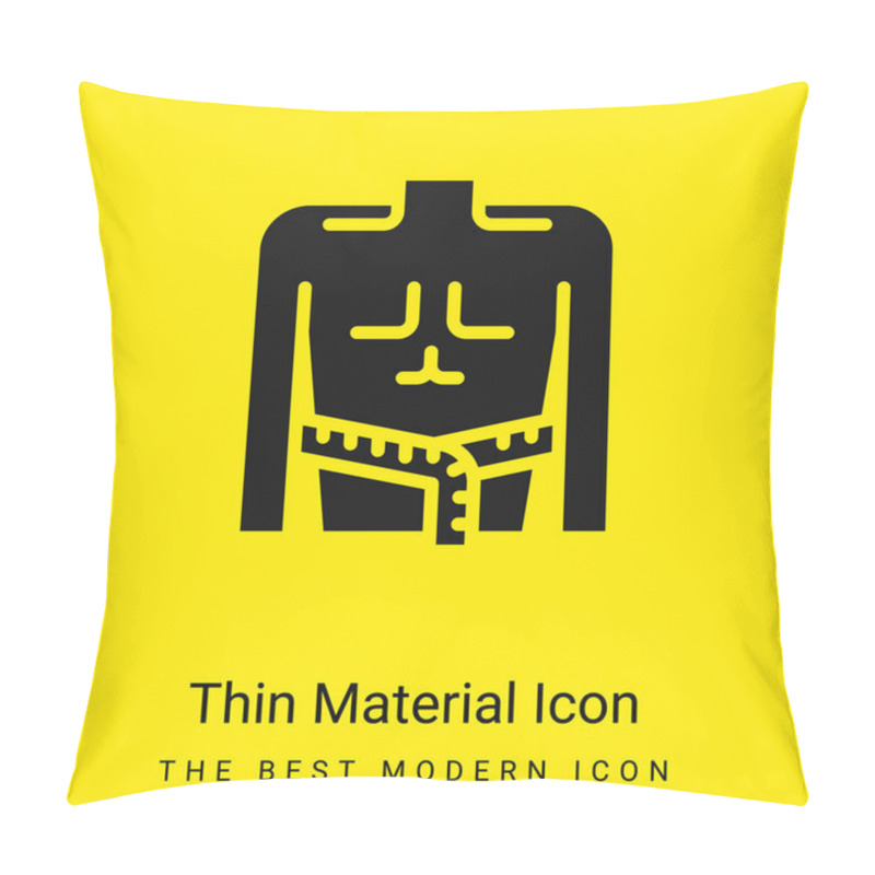 Personality  Body Mass Minimal Bright Yellow Material Icon Pillow Covers