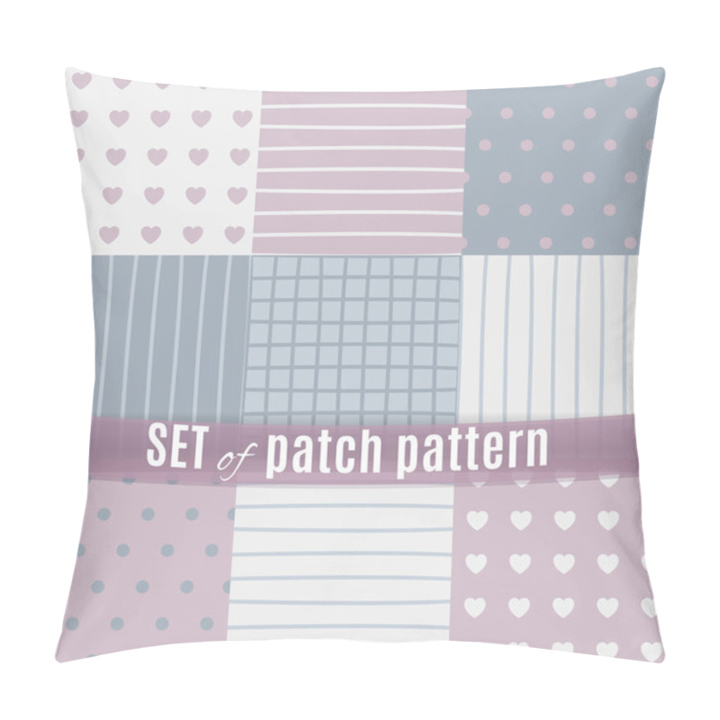 Personality  Set Of Seamless Pattern With Patchs Pillow Covers