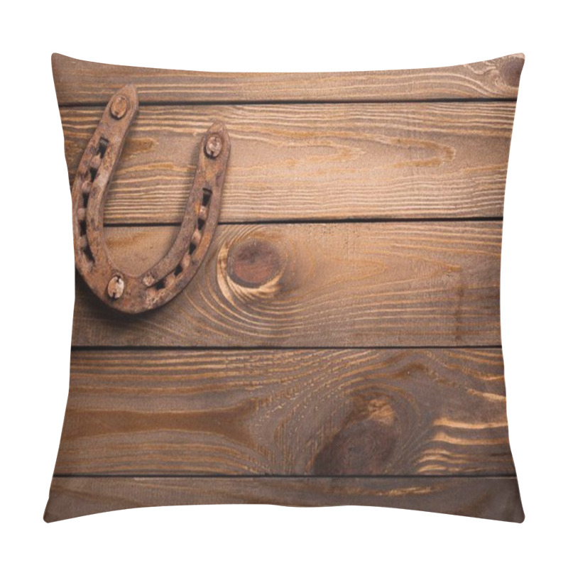 Personality  Old Iron Horseshoe Pillow Covers