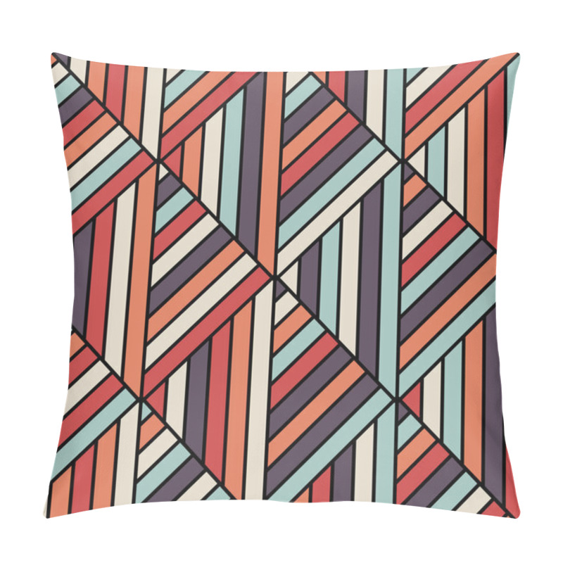 Personality  Seamless Geometric Pattern In Op Art Design. Vector Art. Pillow Covers