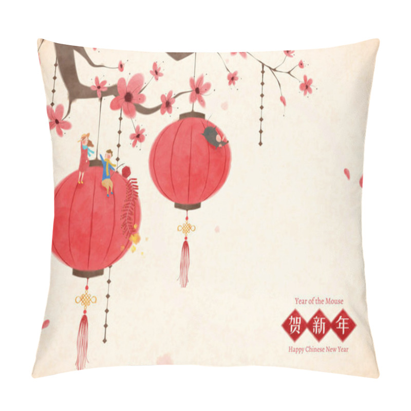 Personality  Chinese New Year Hanging Lanterns Pillow Covers