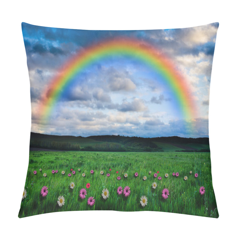 Personality  Beautiful Rainbow Background Pillow Covers