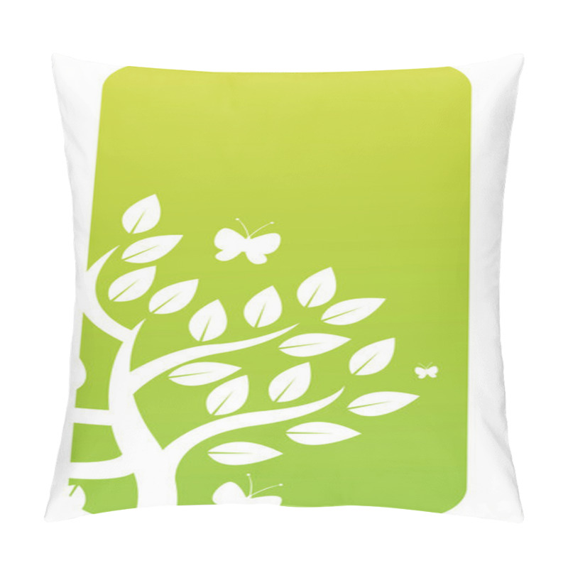 Personality  Green Floral Banner Pillow Covers