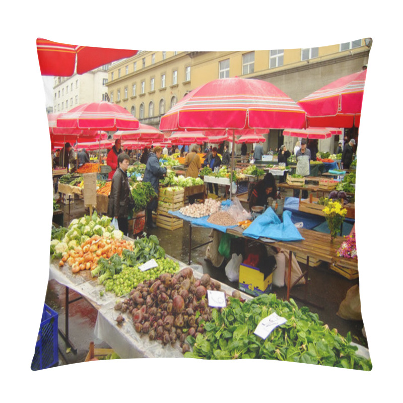 Personality  Dolac Market, Zagreb, Croatia Pillow Covers