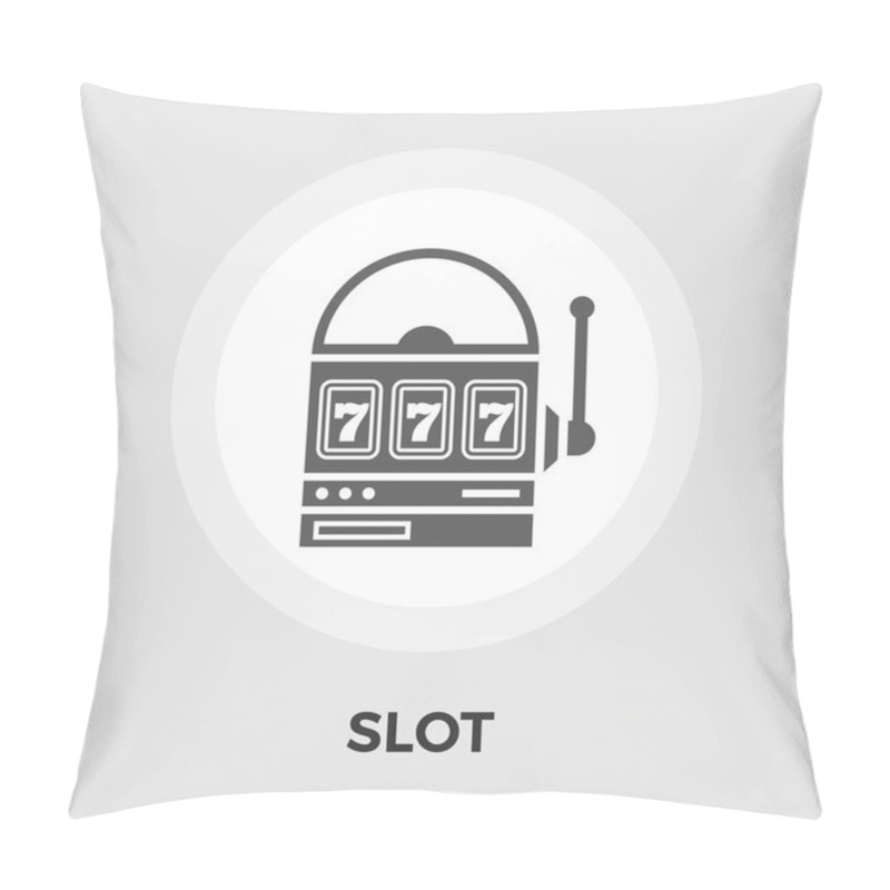 Personality  Slot Vector Flat Icon Pillow Covers