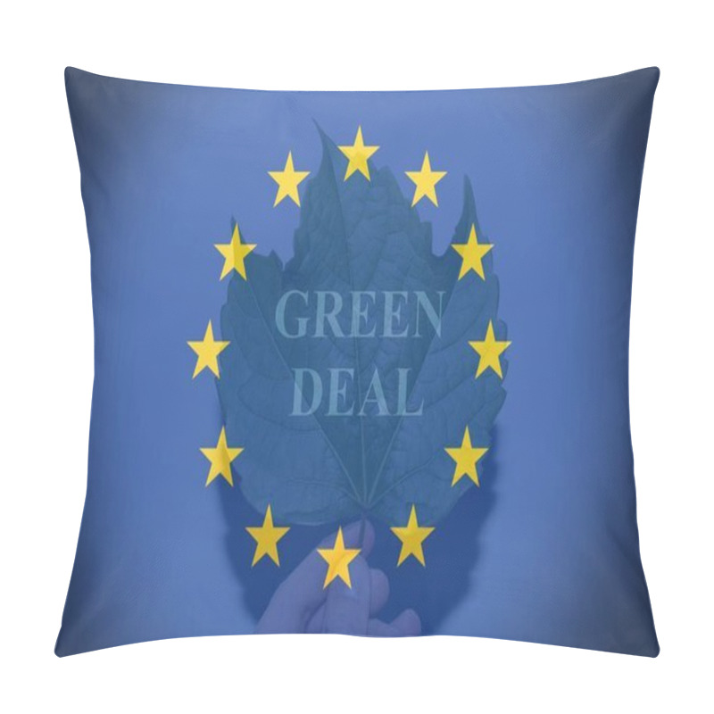 Personality  European Flag With A Leaf And The Text 