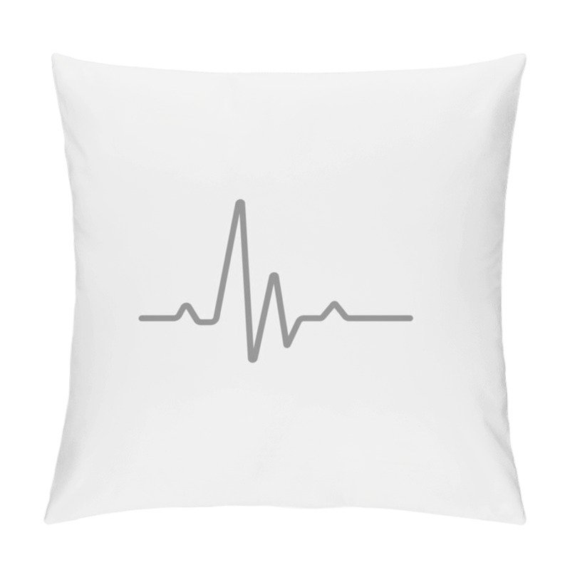 Personality  Hheart Beat Cardiogram Line Icon. Pillow Covers