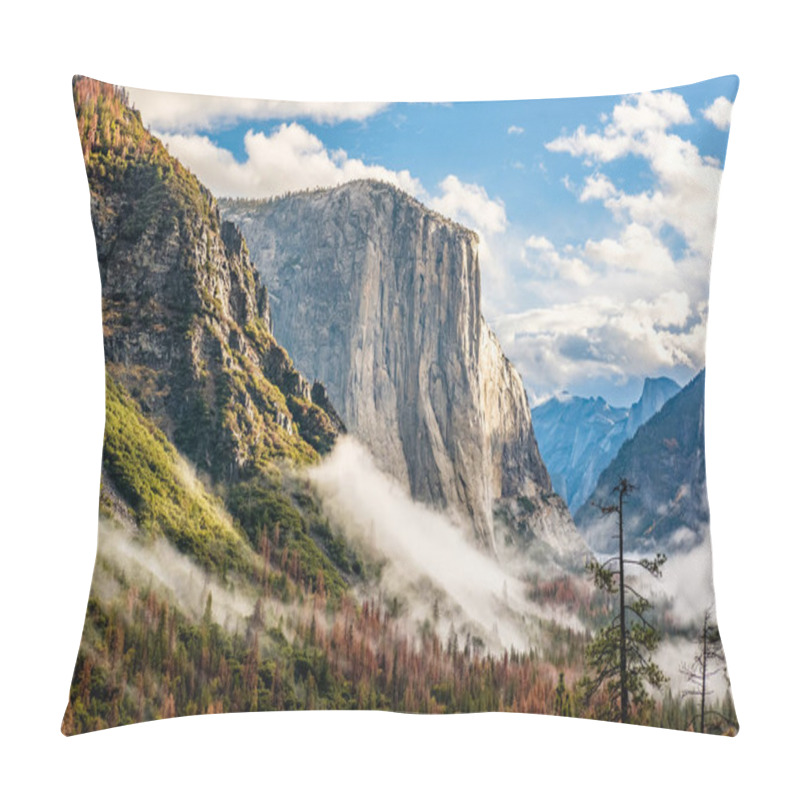 Personality  Cloudy Autumn Morning In Mountains Pillow Covers