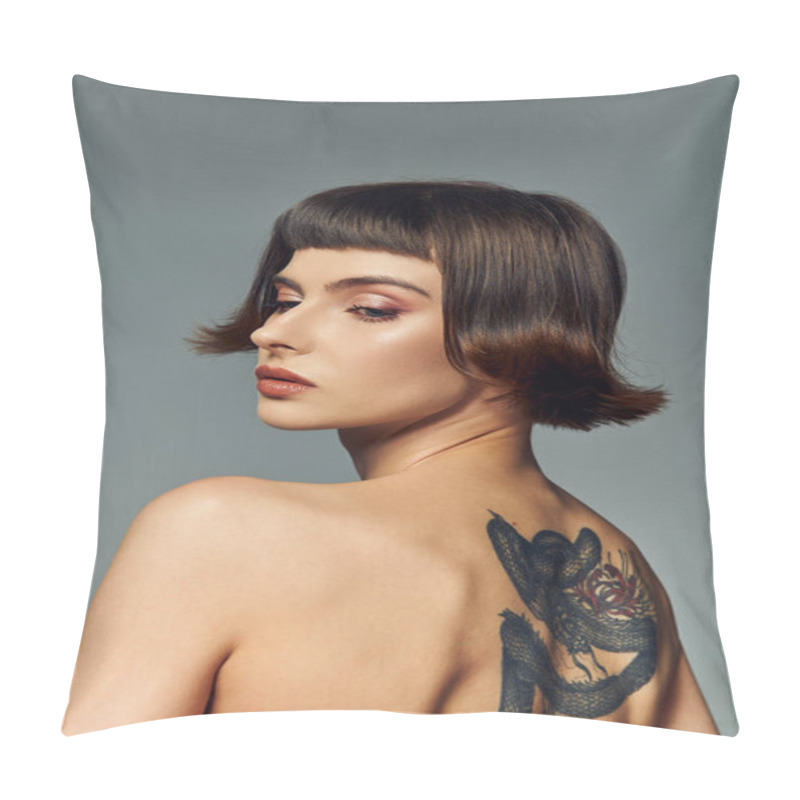 Personality  A Stunning Woman Poses Elegantly, Showcasing Her Style And Artistry. Pillow Covers