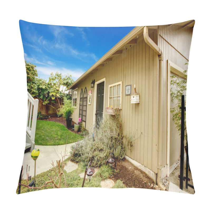 Personality  Wooden Backyard Shed With Rustic Iron Elements Pillow Covers