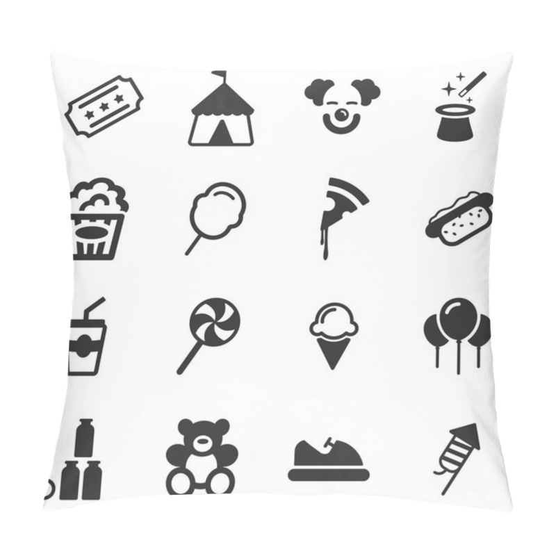 Personality  Fair Icons Black & White Pillow Covers